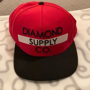 Diamond supply co. Red snap back